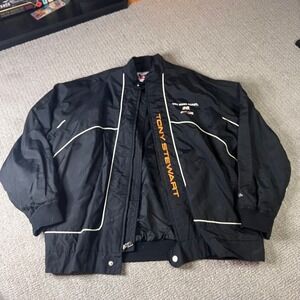 Vintage Tony Stewart Zip Up Chase Authentics Black ADULT XL
